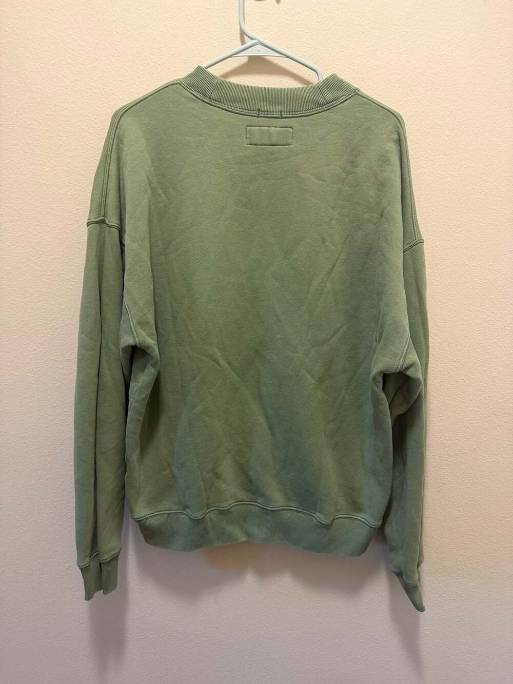 Abercrombie & Fitch W. Village Running Club Oversized Green Sweatshirt Medium - Picture 4 of 4